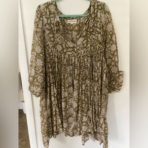 Daughters of India - Kyra Mini Dress (Olive, XL)